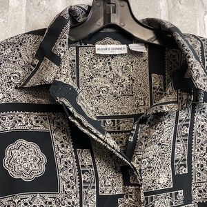 Alfred Dunner black & cream blouse shirt